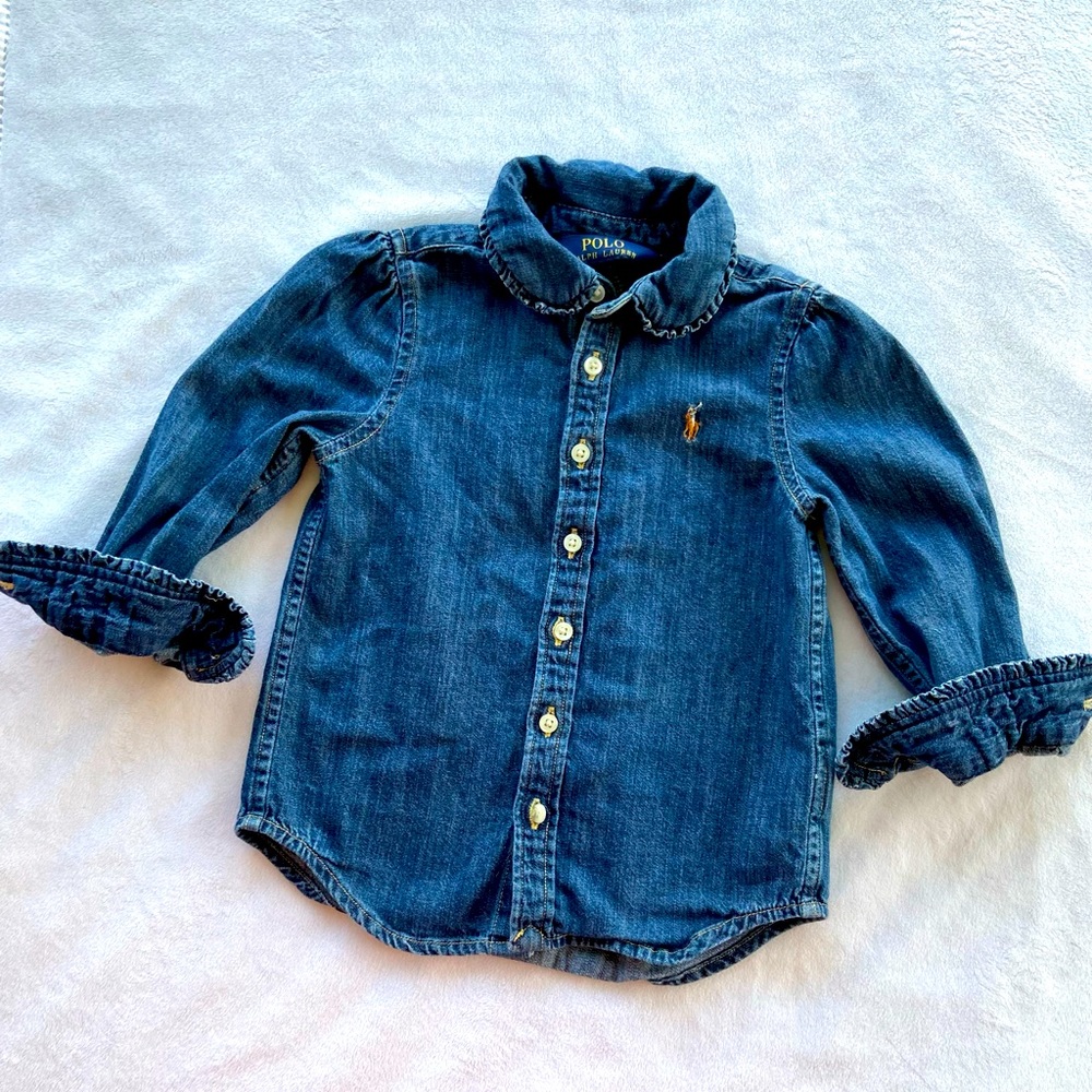 Ralph Lauren Toddler girl denim button up 2T